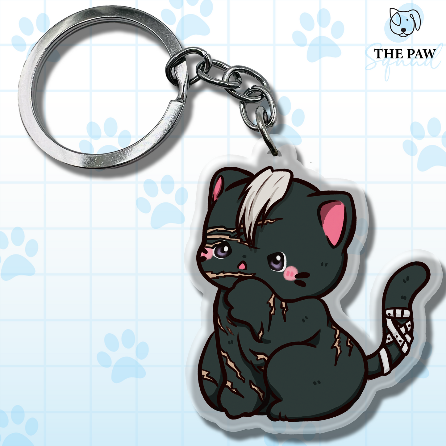 Windy Cat Keychain
