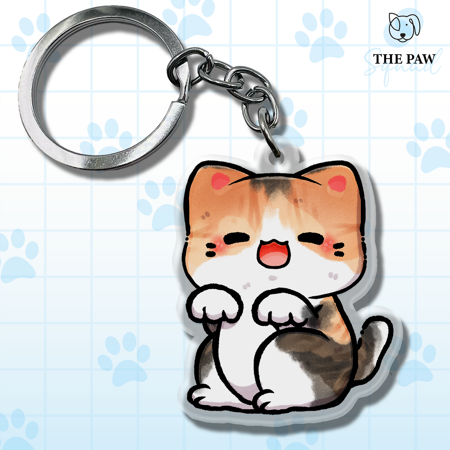Calico Cat Keychain