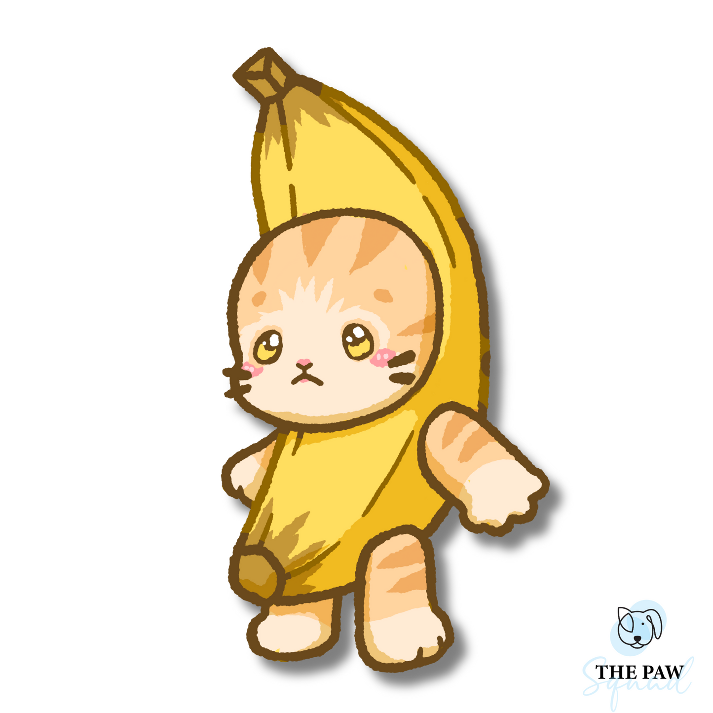 Banana Cat Meme Sticker