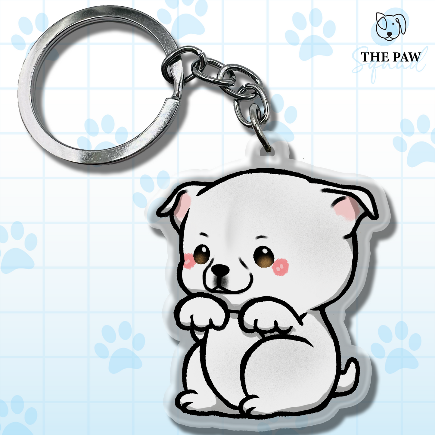 Staffordshire Bull Terrier (Pitbull) Keychain