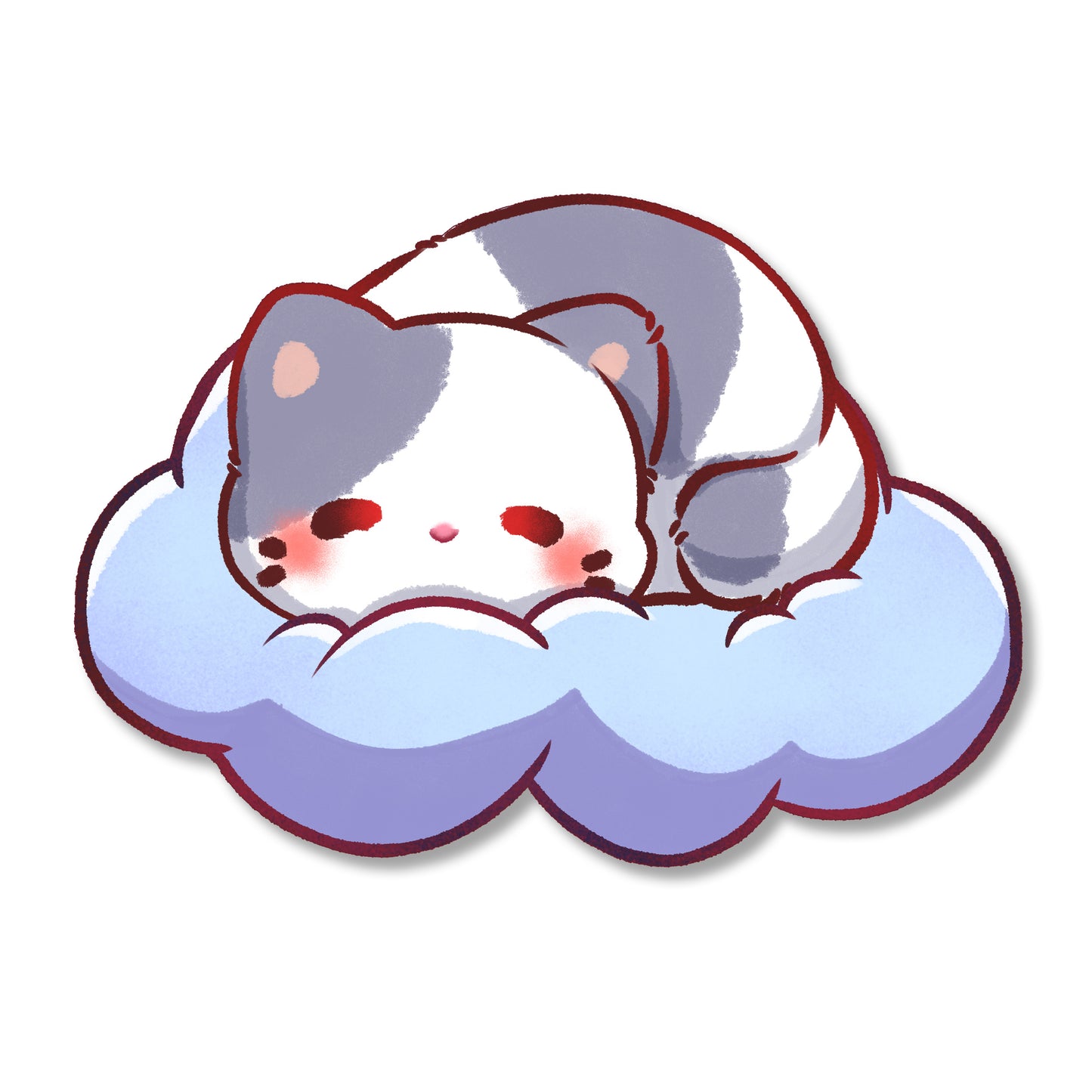 Cloud Neko Chibi Sticker