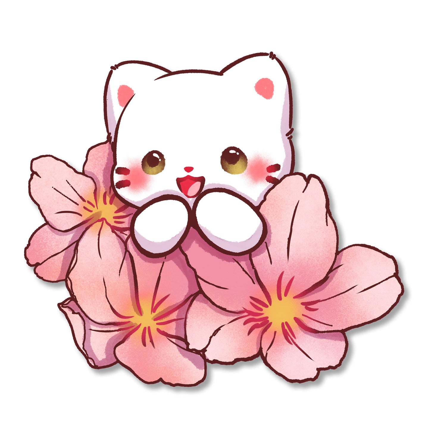 Sakura Neko Chibi Sticker
