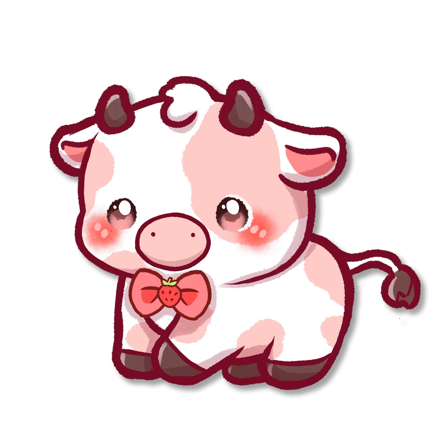 Strawberry Cow Sticker