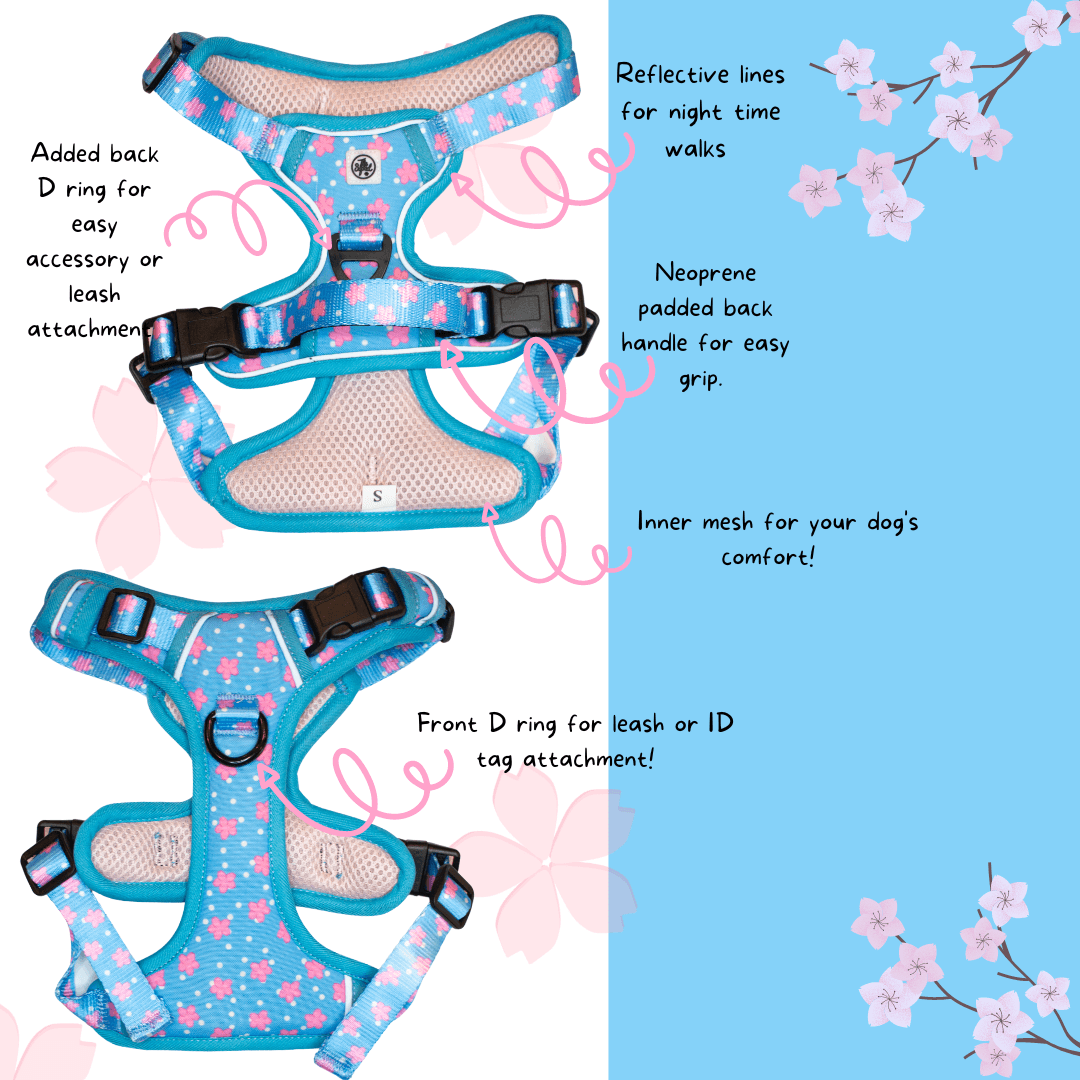 Sakura Flower Harness - The Paw Squad
