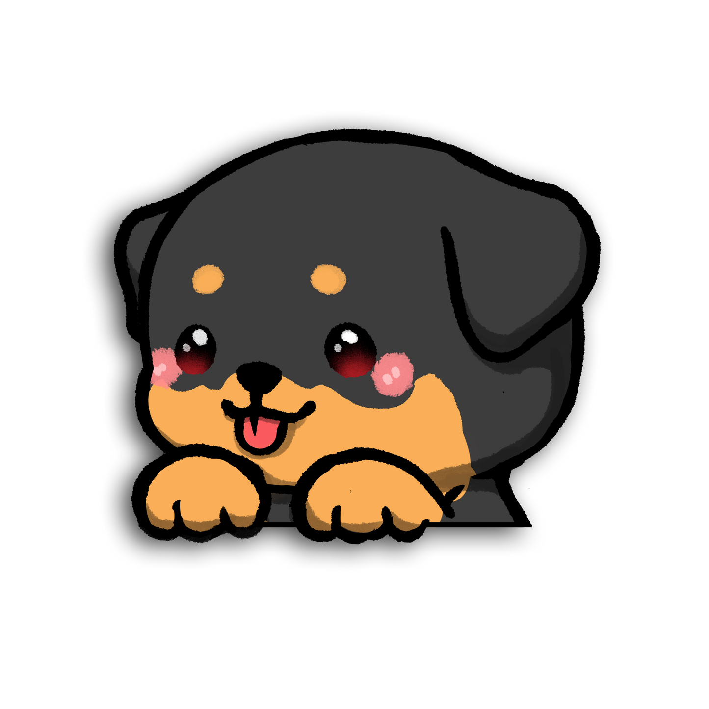 Rottweiler Peeker Sticker