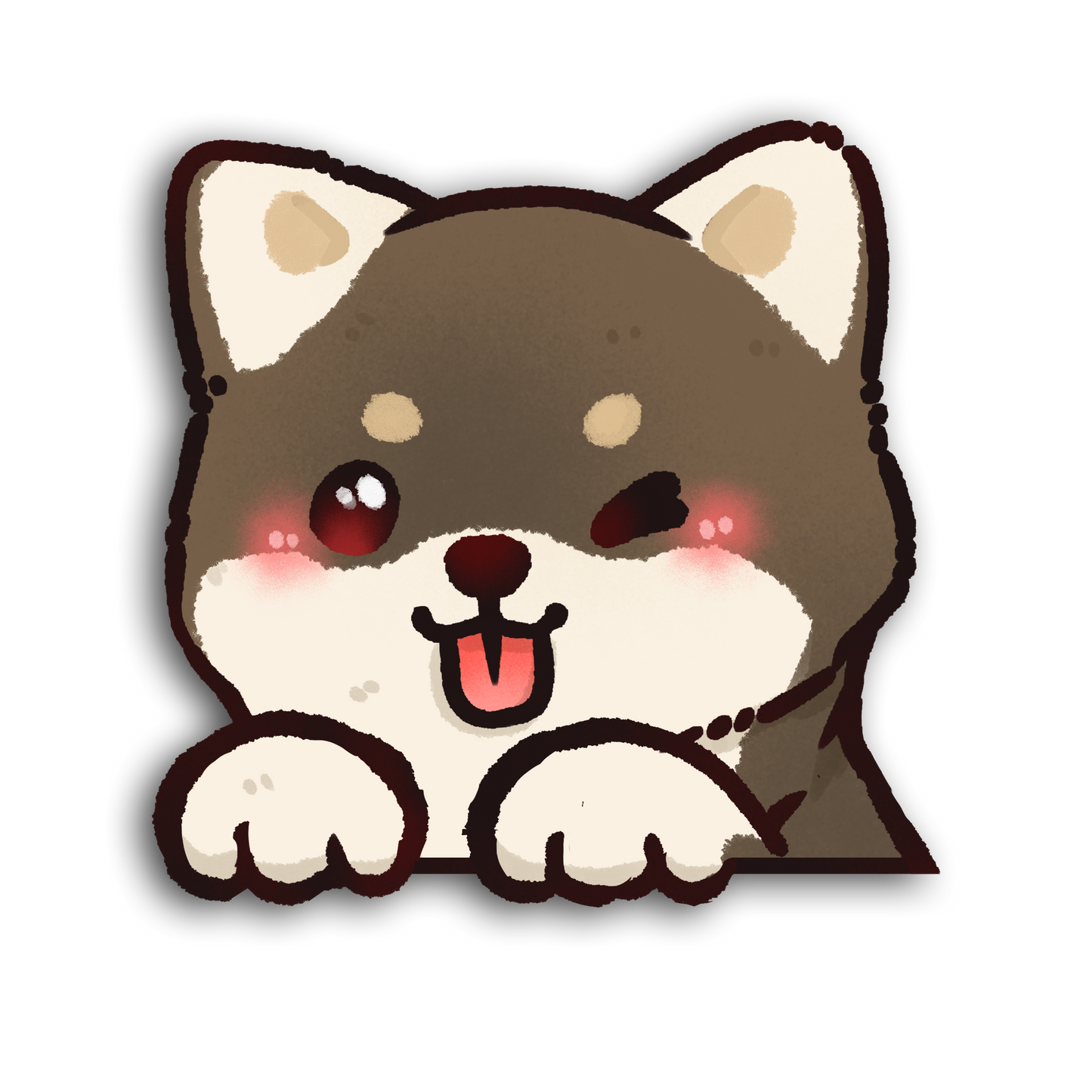 Shiba Peeker Sticker