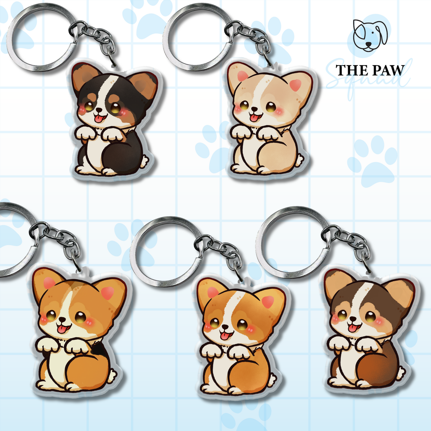 Corgi Keychain