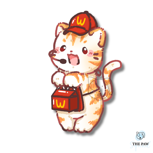 Part-Timer Cat Sticker