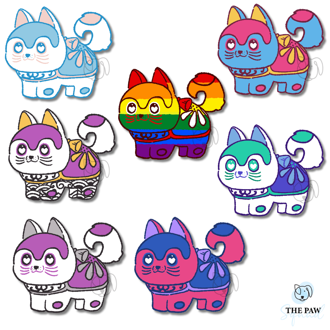 Pride Hariko Inu Sticker