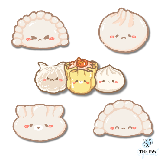 Dim Sum Dumpling Stickers (Set/Individual)