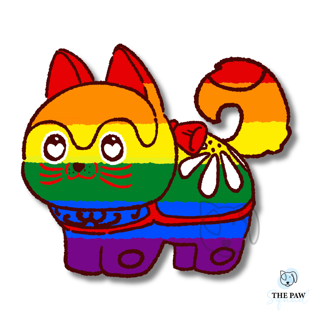 Pride Hariko Inu Sticker