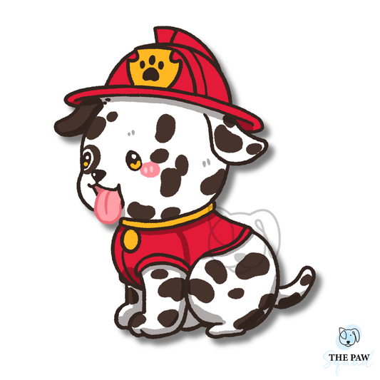 Firefighter Dog Sticker