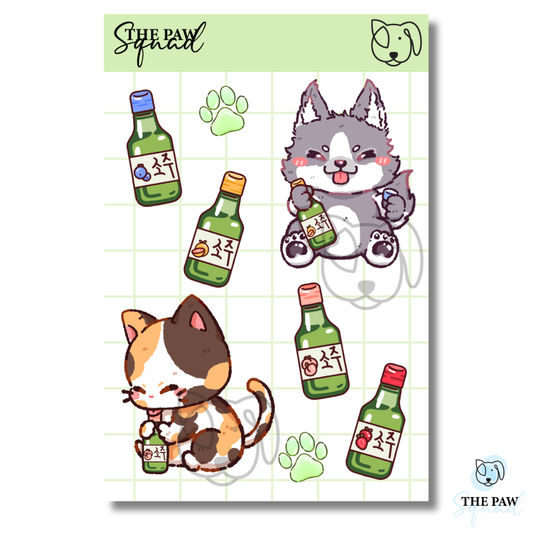 Soju Paws Sticker Sheet