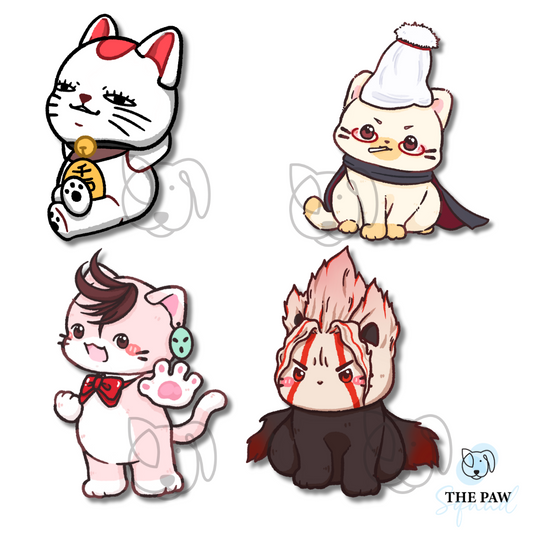 Alien & Ghost Hunter Pet Cosplay Stickers(Set/Individual)