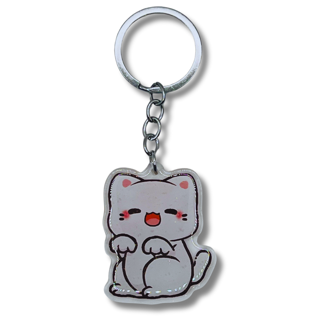 Domestic Short Haired Cat Keychain
