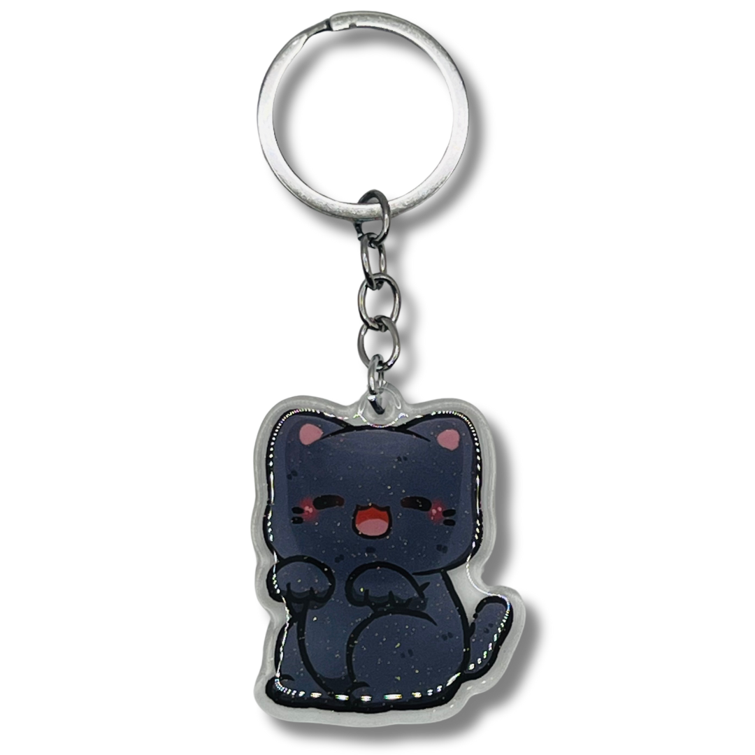 Domestic Short Haired Cat Keychain