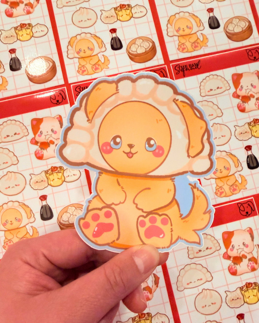 Dumpling Pup Sticker