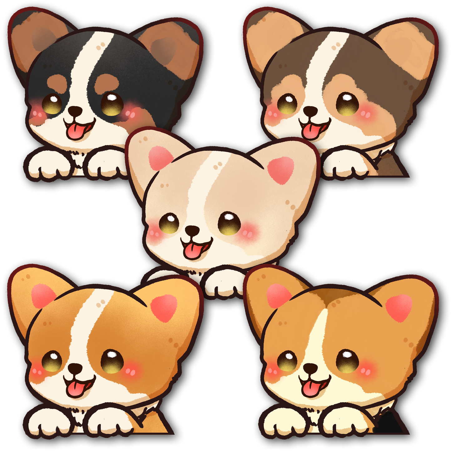 Corgi Peeker Sticker