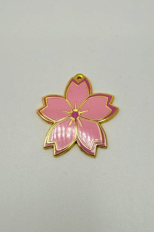 Sakura Flower Pet Tag (Gold Plated)