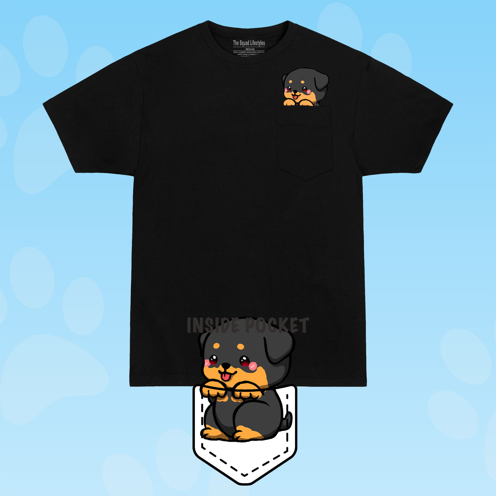 Pocket Rottweiler Shirt – The Paw Squad