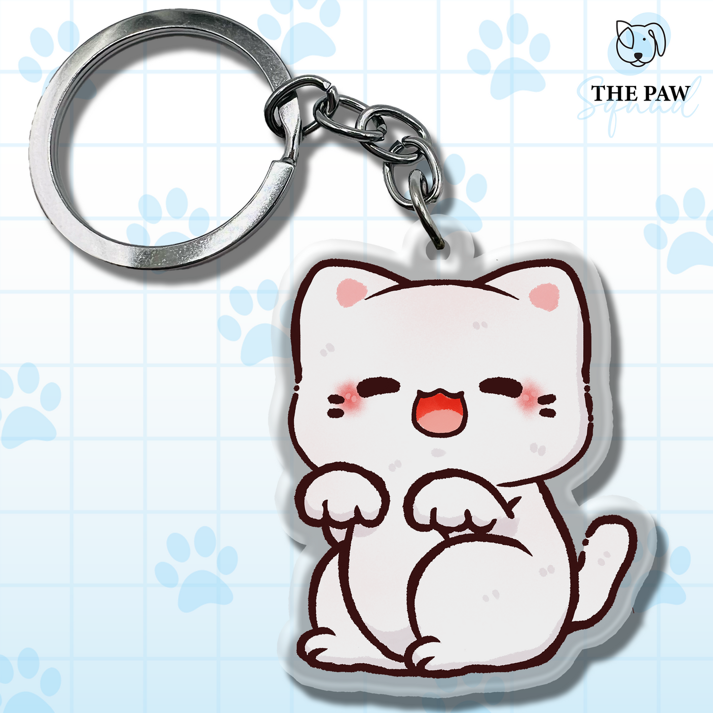 Domestic Short Haired Cat Keychain