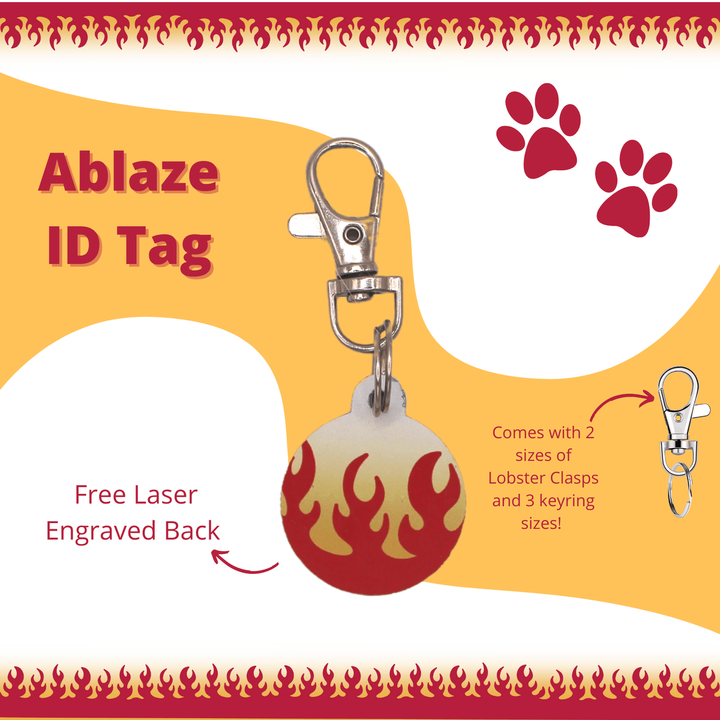 Ablaze Pet Tag - The Paw Squad