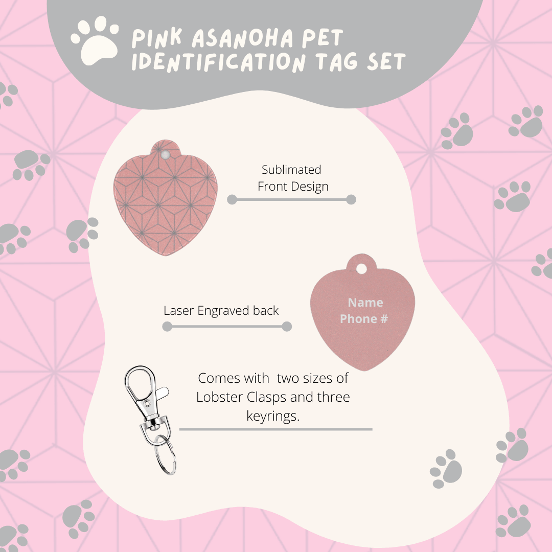 Asanoha Pet Tag - The Paw Squad