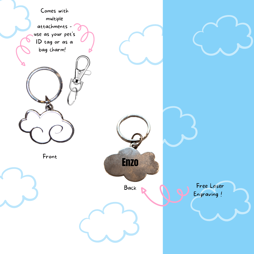 Day Dreaming Cloud Pet Tag - The Paw Squad