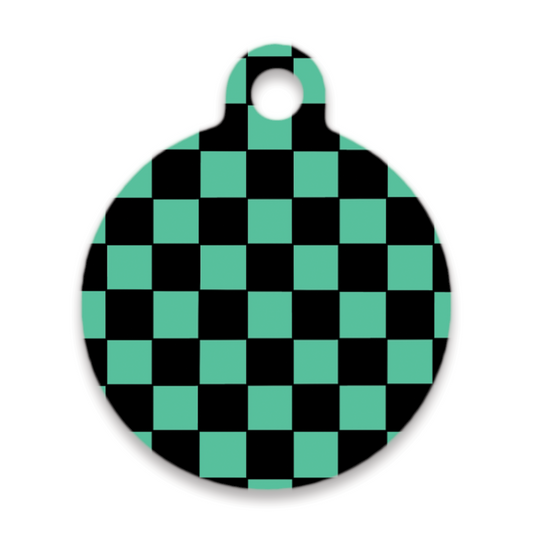 Checkered Pet Tag